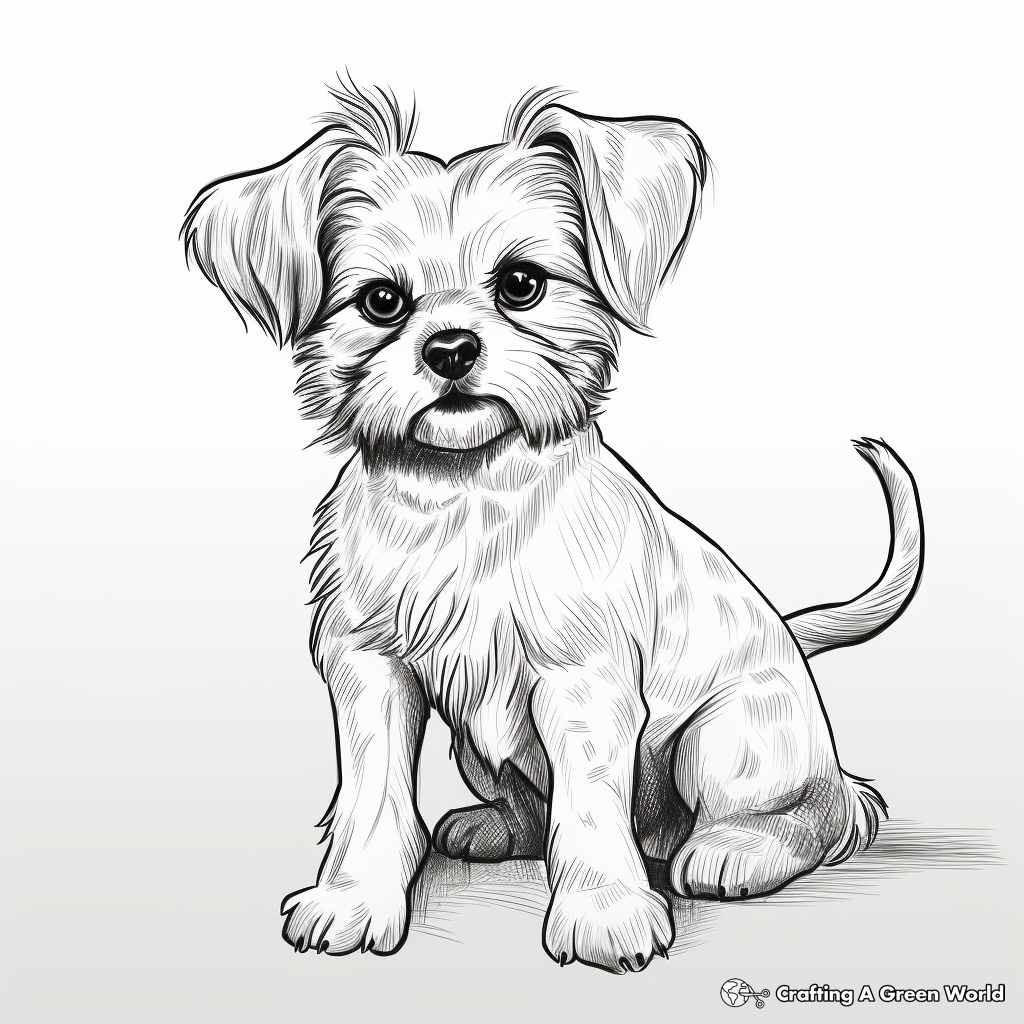 Yorkie coloring pages
