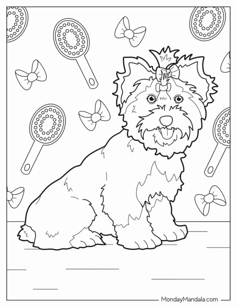 Dog coloring pages free pdf printables