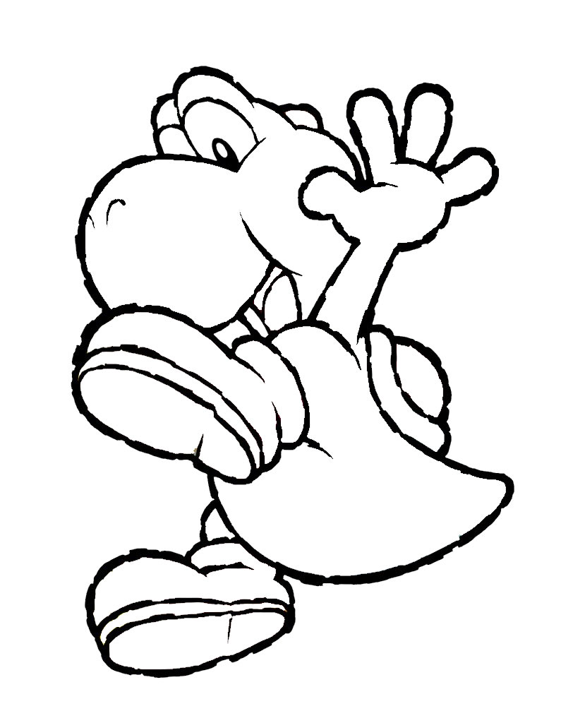 Free printable yoshi coloring pages for kids