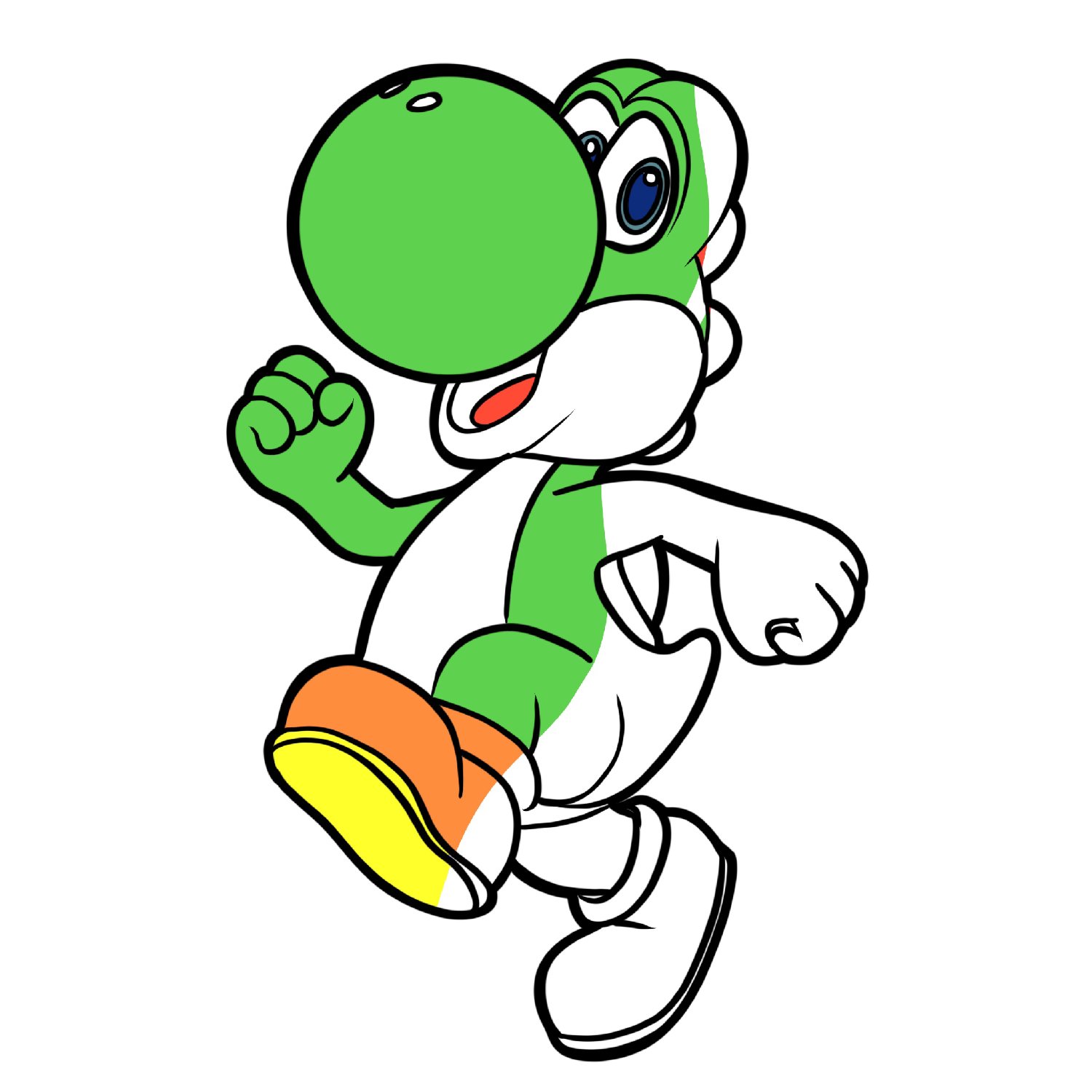 Yoshi free coloring page