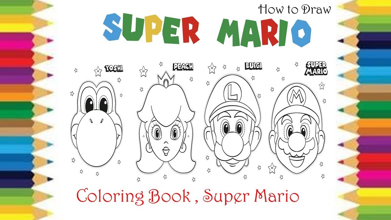 The super ario bros ovie coloring activity book coloring page for kidsluigi superarioyoshi