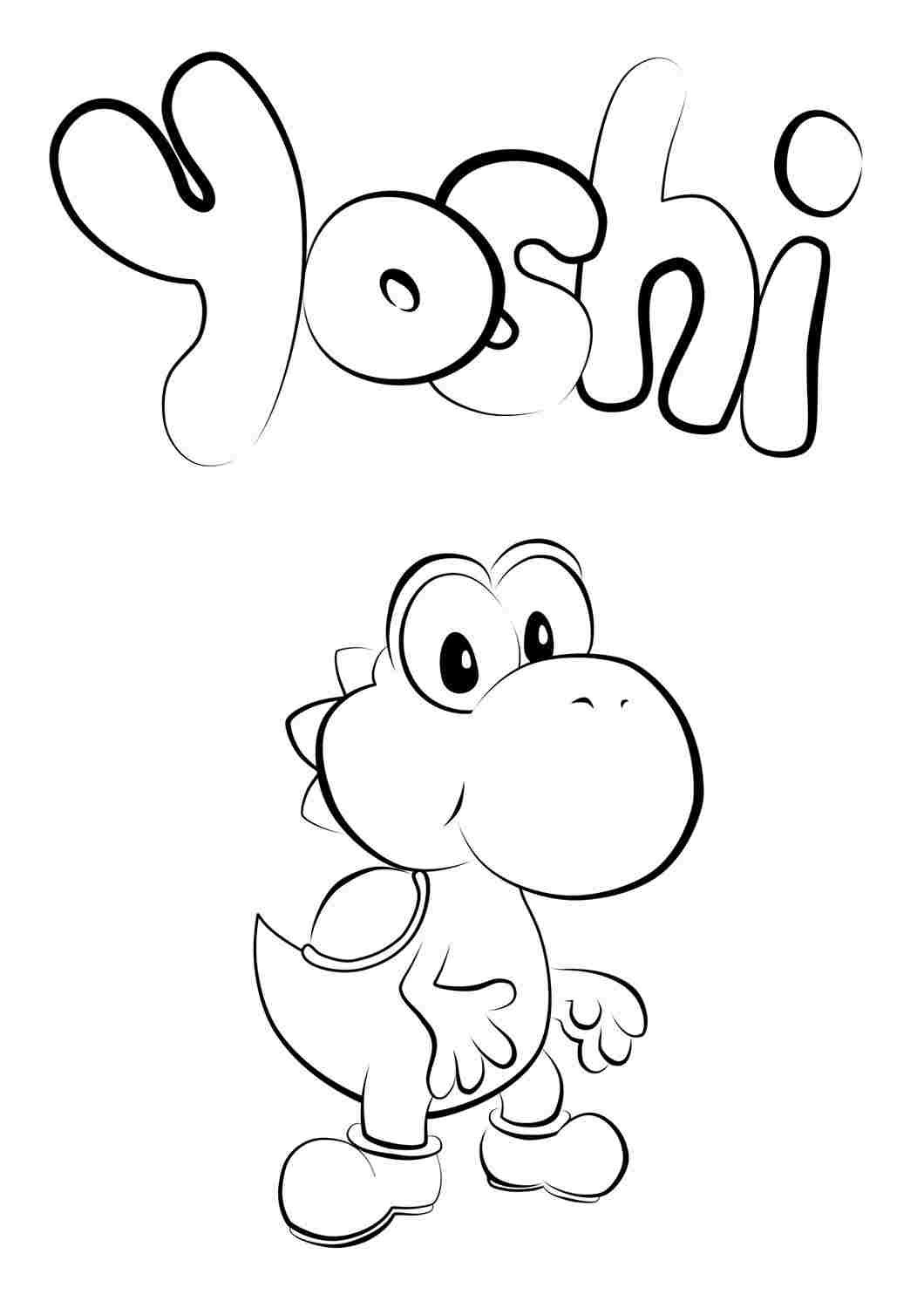 Yoshi coloring pages printable for free download