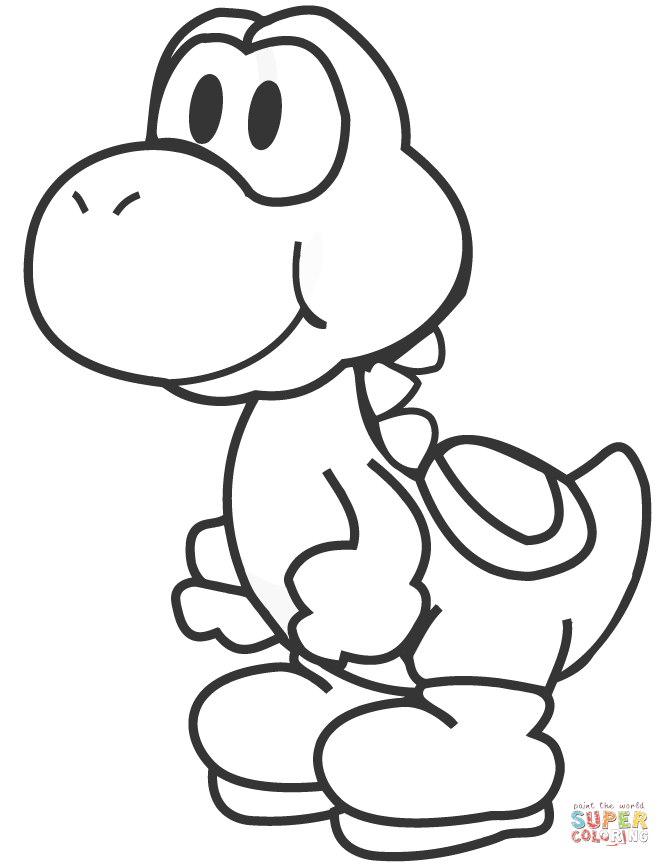 Yoshi coloring page free printable coloring pages