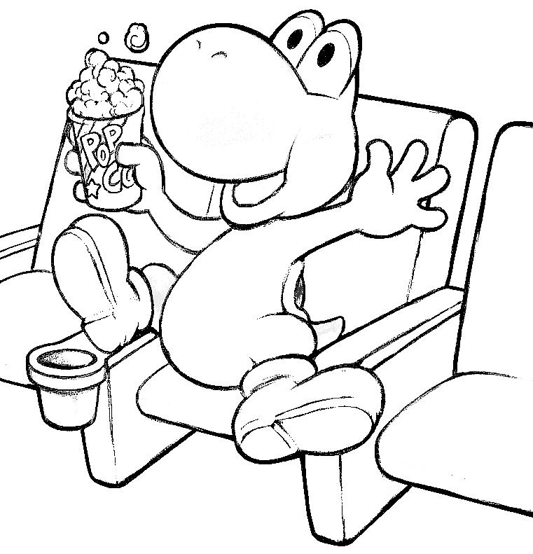 Free printable yoshi coloring pages for kids