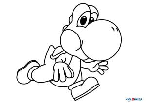 Printable yoshi coloring pages for kids