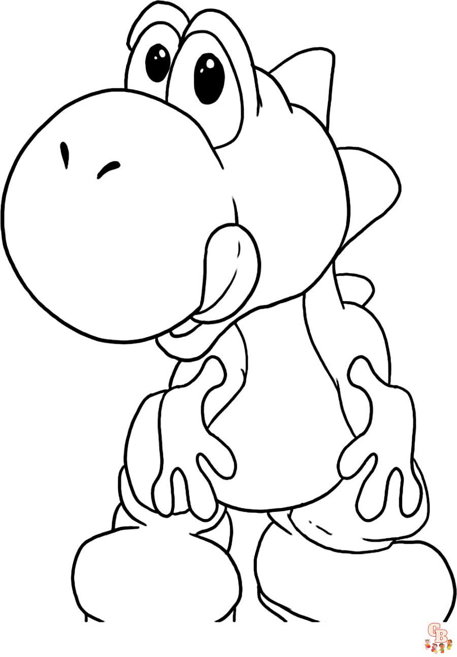 Cute yoshi coloring pages free printable sheets for kids