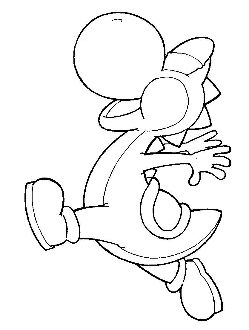 Free printable yoshi coloring pages for kids