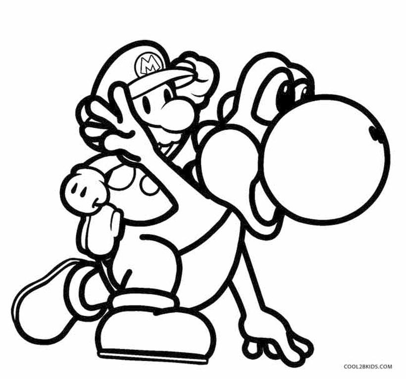 Get this yoshi coloring pages printable yoshi about to run with mario