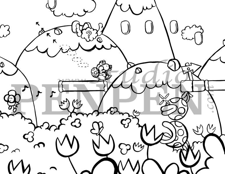 Yoshis island make eggs and throw eggs coloring pages digital download download now