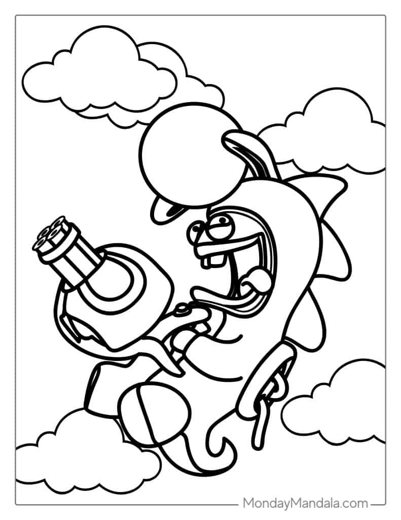 Yoshi coloring pages free pdf printables