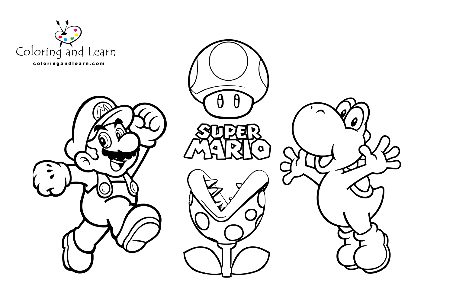 Yoshi coloring pages