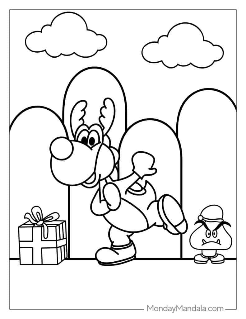 Yoshi coloring pages free pdf printables