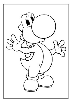 Printable yoshi coloring pages for kids bring your favorite dinosaur to life