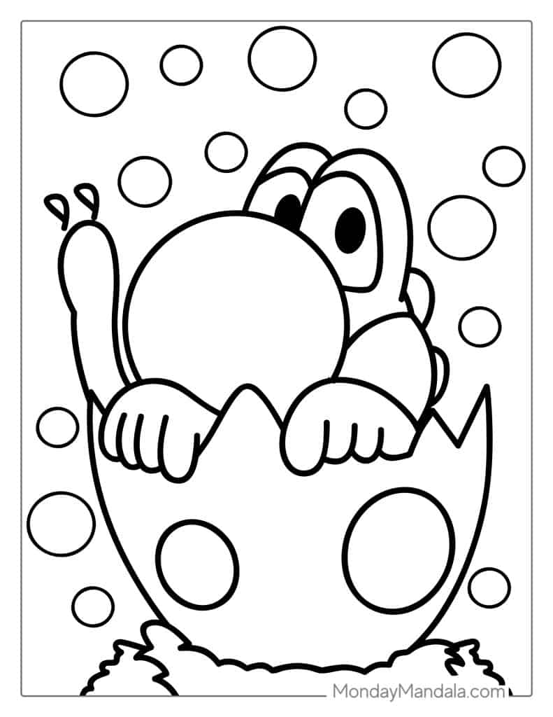 Yoshi coloring pages free pdf printables