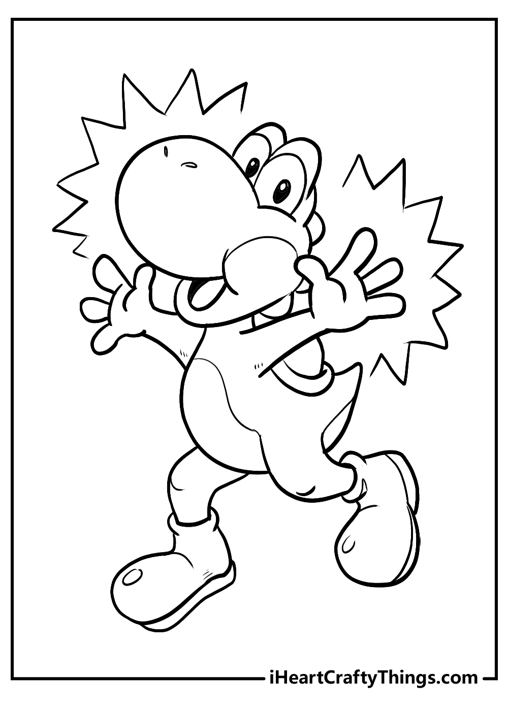 Printable yoshi coloring pages updated