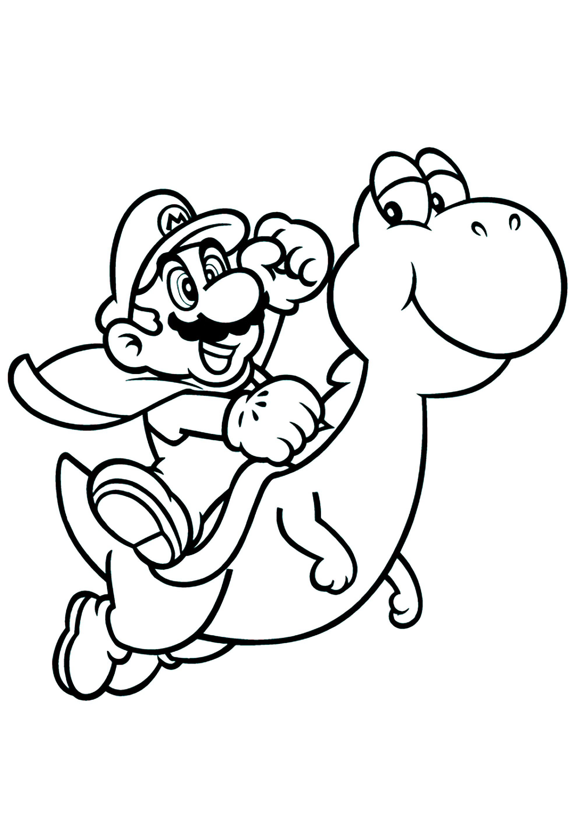 Mario on his dinosaur friend yoshi