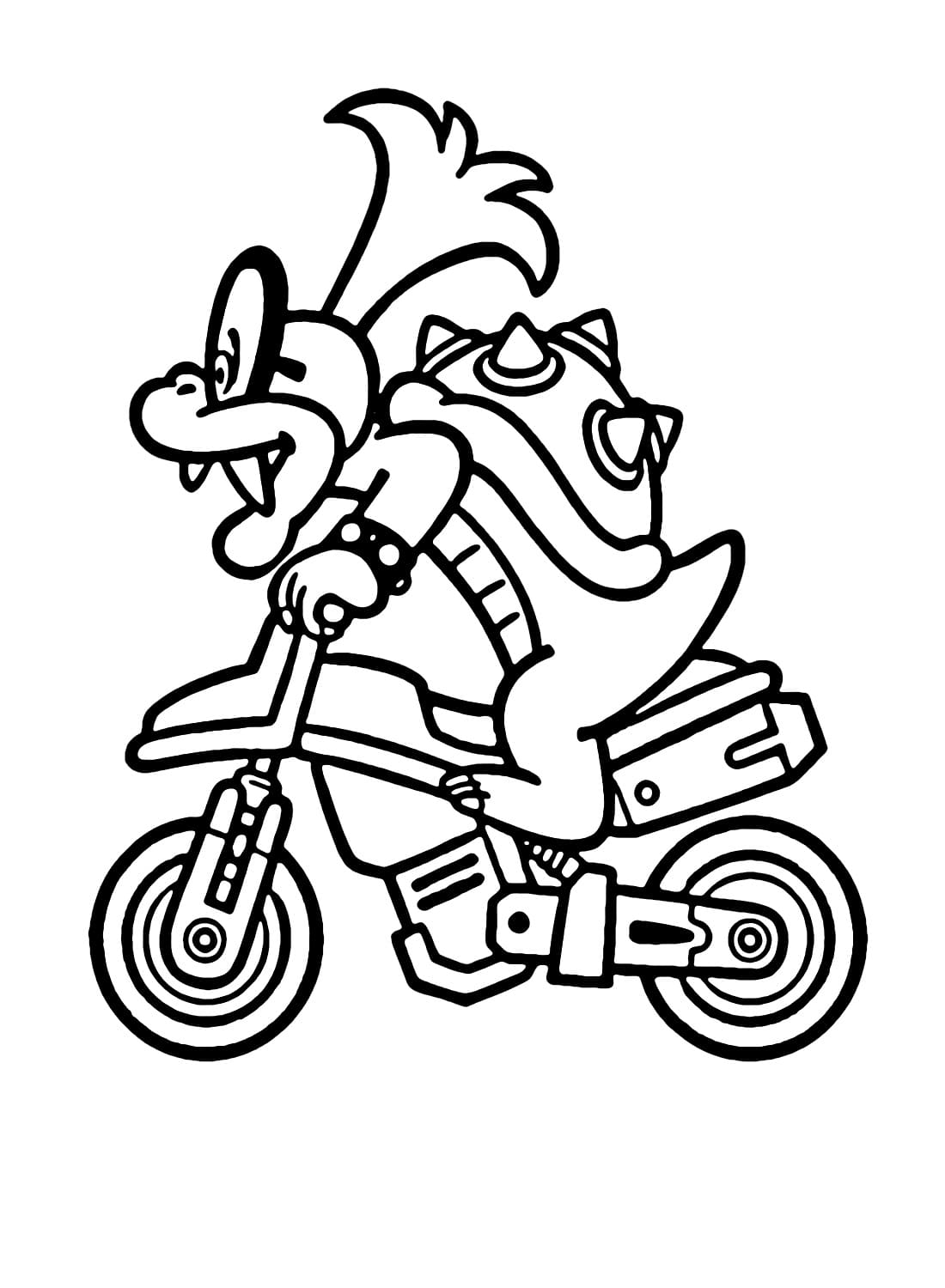 Mario kart iggy coloring page