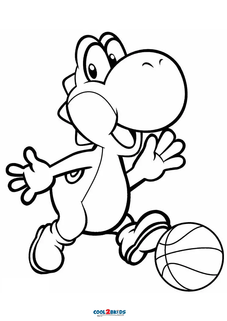 Printable yoshi coloring pages for kids