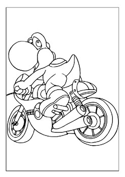 Printable mario kart coloring pages the perfect activity for kids of all ages