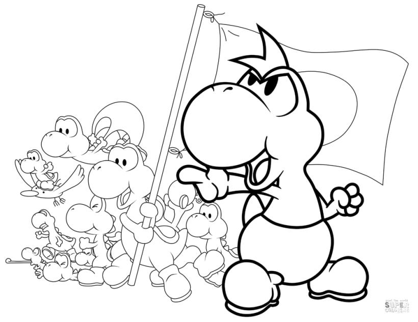 Get this yoshi coloring pages yoshi the leader