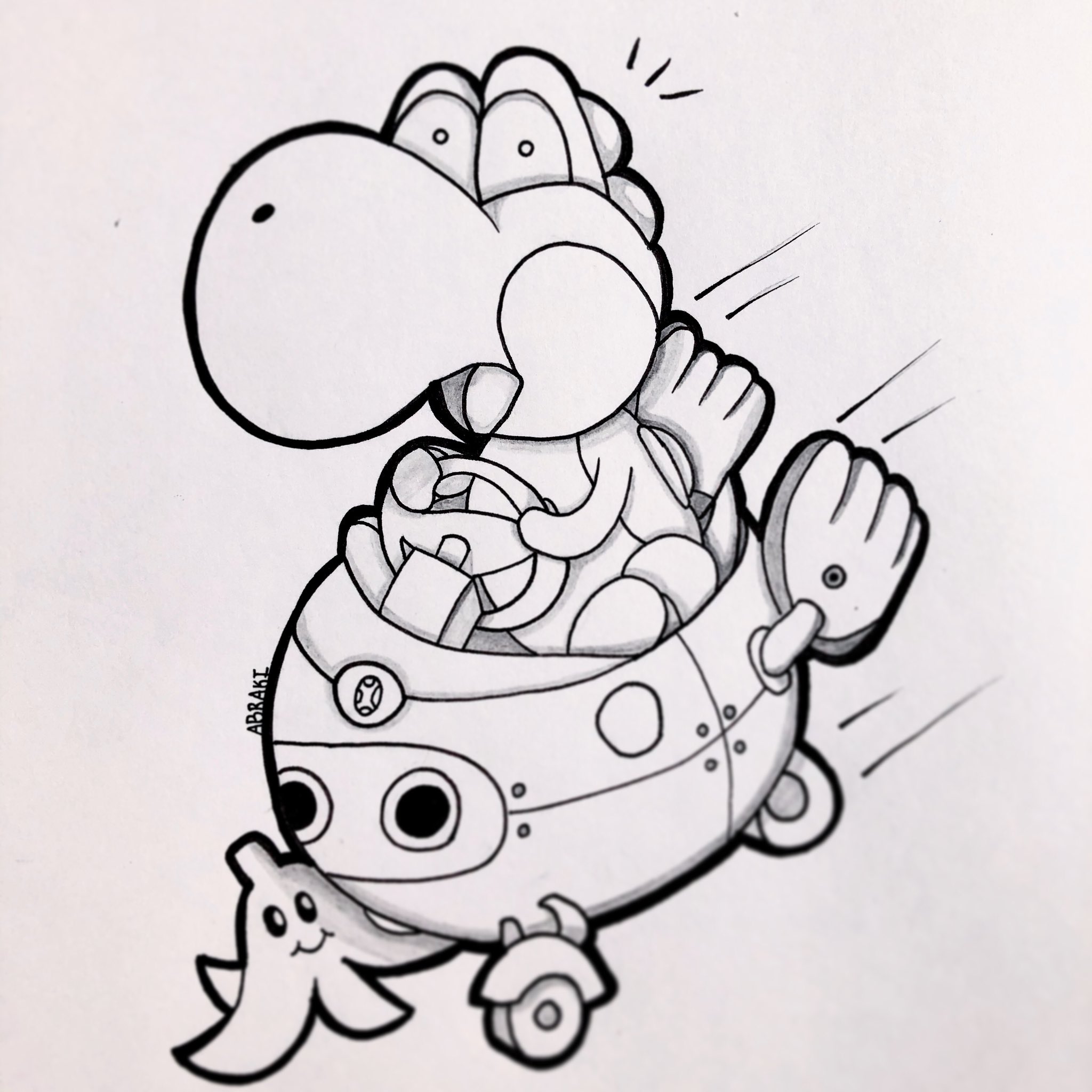 Âïabrakið on x day slippery bananas in mario kart and yoshi is having a hard day ð inktober inktober inktoberday yoshi yoshi teamyoshi slippery mario mariokart mariokarttour mariokartdeluxe banana nintendo nintendoswitch