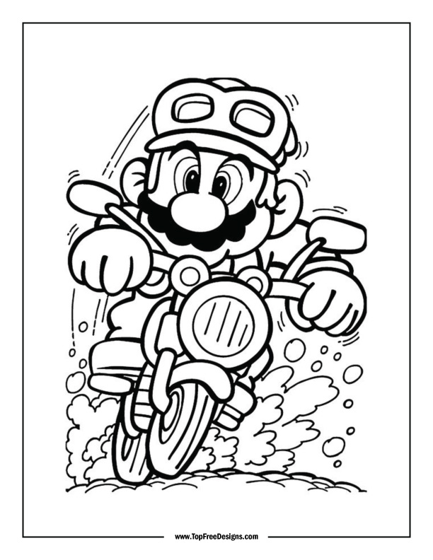 Super mario coloring page