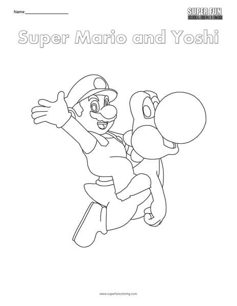 Super mario and yoshi