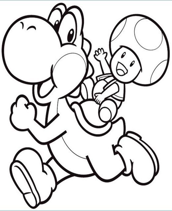 Free easy to print yoshi coloring pages super mario coloring pages mario coloring pages coloring pages