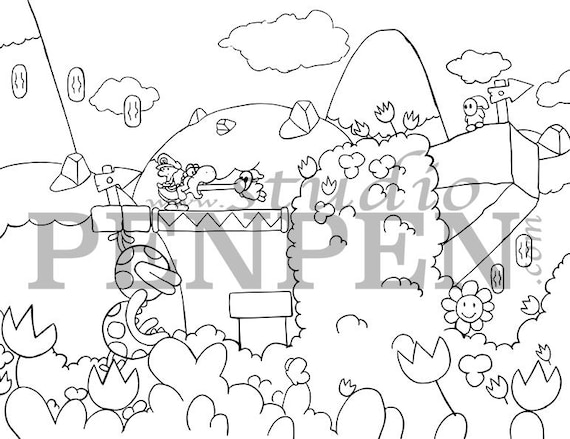 Yoshis island make eggs and throw eggs coloring pages digital download download now