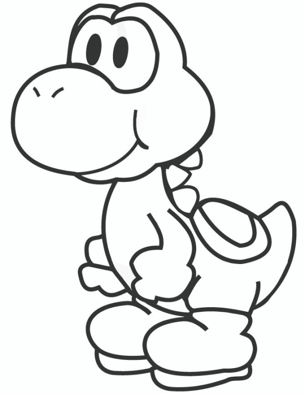 Funny yoshi coloring pages printable for kids