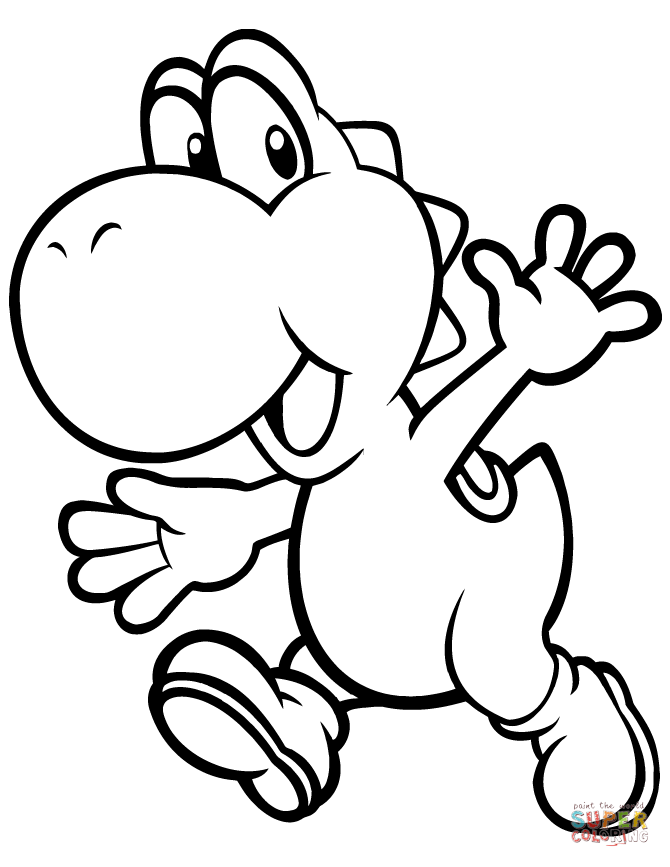 Yoshi coloring page free printable coloring pages