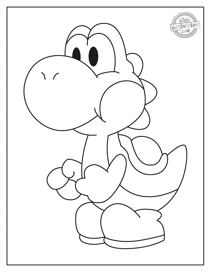 Free printable yoshi coloring pages kids activities blog