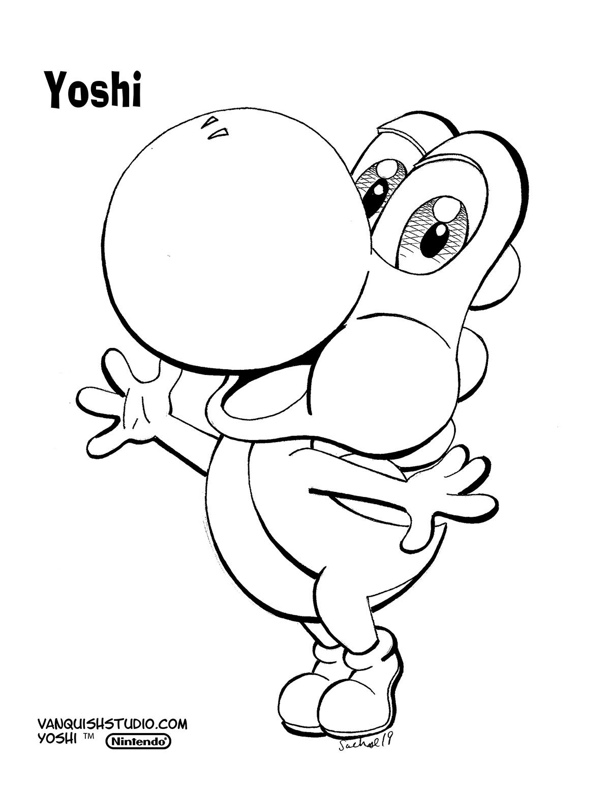 New coloring page â yoshi vanquish studio