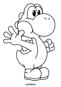 Printable yoshi coloring pages for kids