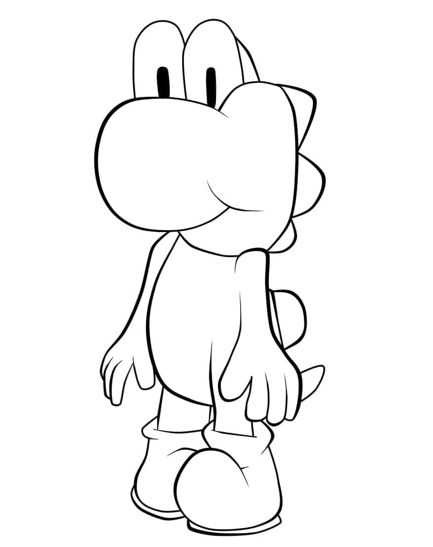 Yoshi free printable coloring page