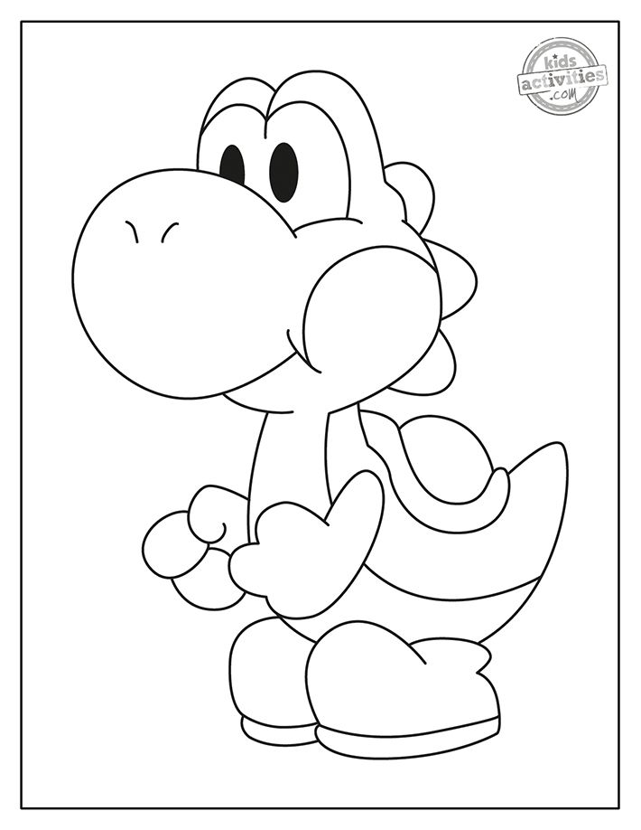 Free printable yoshi coloring pages super mario coloring pages mario coloring pages yoshi drawing