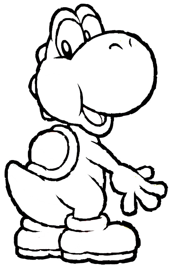 Free printable yoshi coloring pages for kids