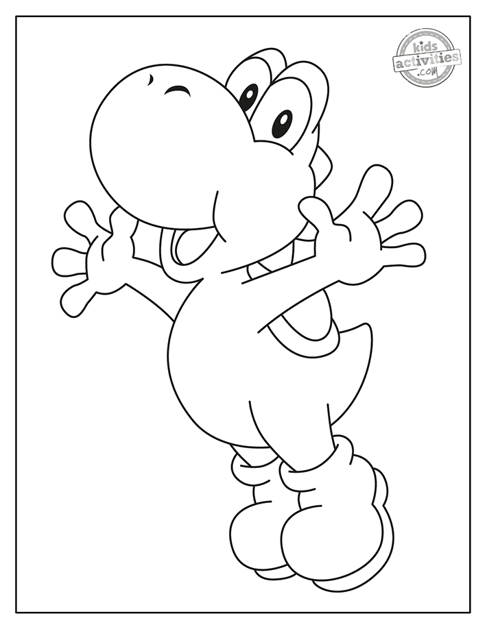 Free printable yoshi coloring pages kids activities blog