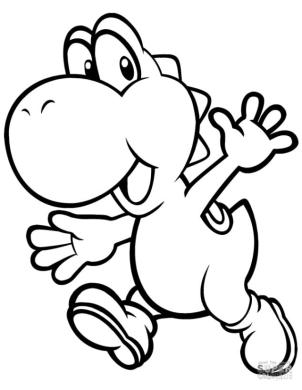 Free printable yoshi coloring pages