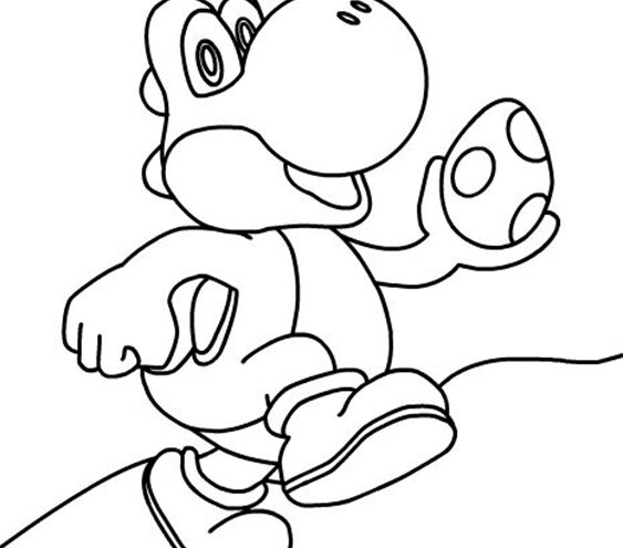 Free easy to print yoshi coloring pages