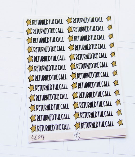 Gold star award stickers in returned the call adulting awards planner stickers lil bits planner stickers