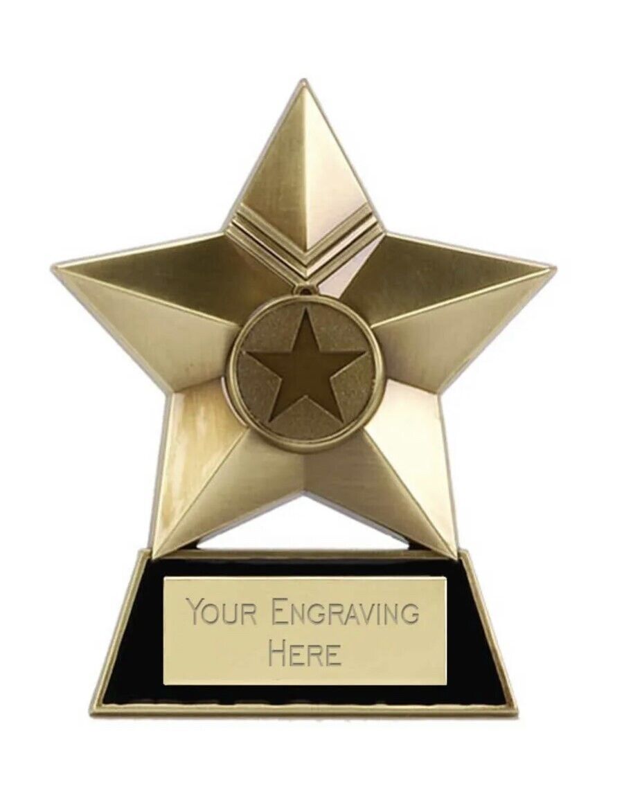 You deserve a medal star metal plaque award cm trophy c engraved free