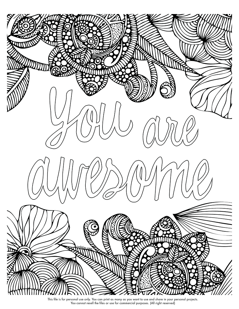 Quote coloring pages printable for free download