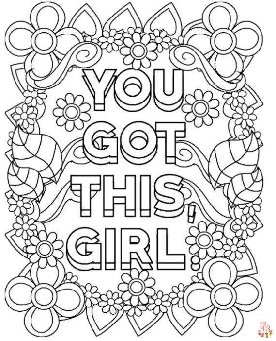 Motivate yourself with free printable motivational coloring pages