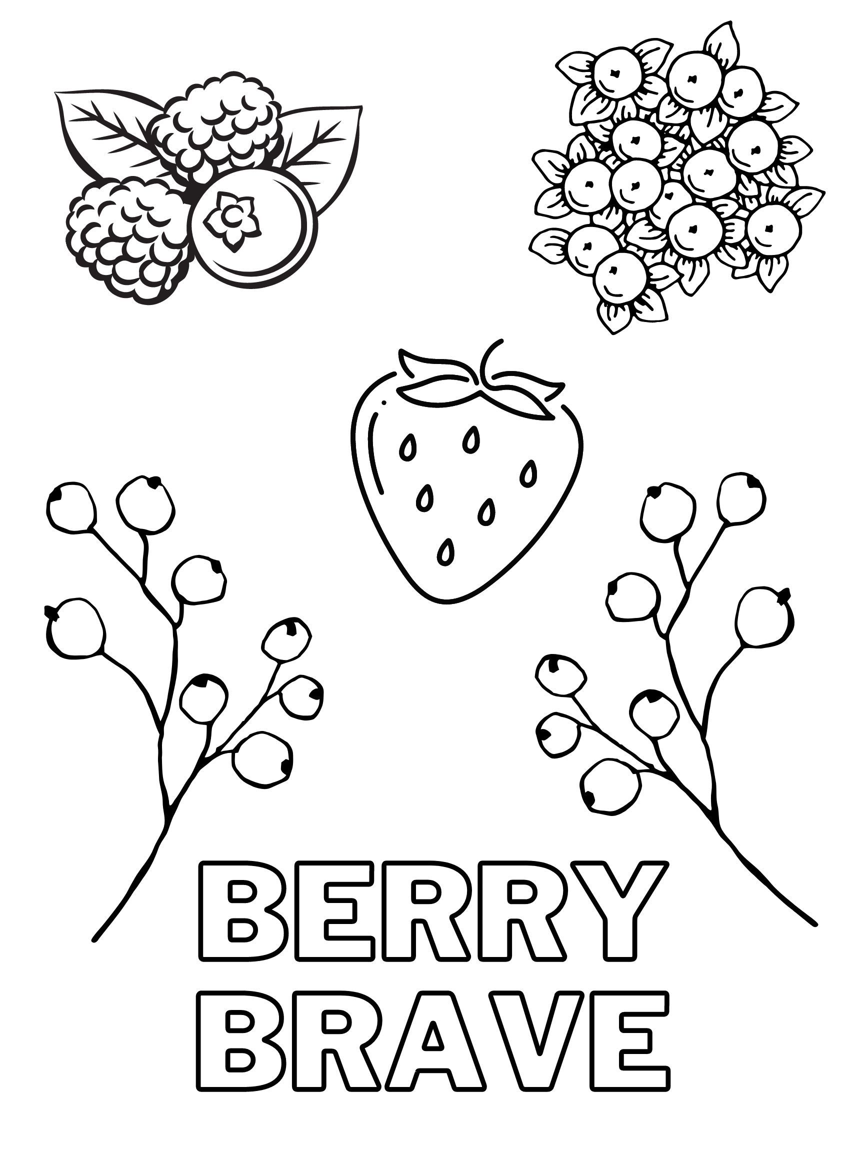 Berry brave coloring page coloring pages color berries