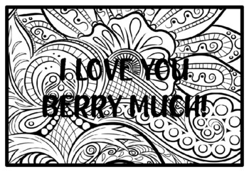 I love you berry much berry activity back to school coloring pages