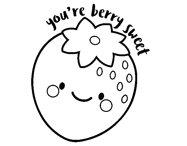 Youre berry sweet coloring page