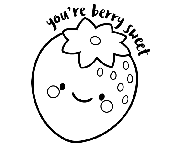 Youre berry sweet coloring page