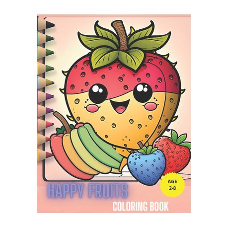 Happy fruits coloring book for kids shop today get it tomorrow