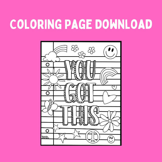 You are enough coloring page digital download â